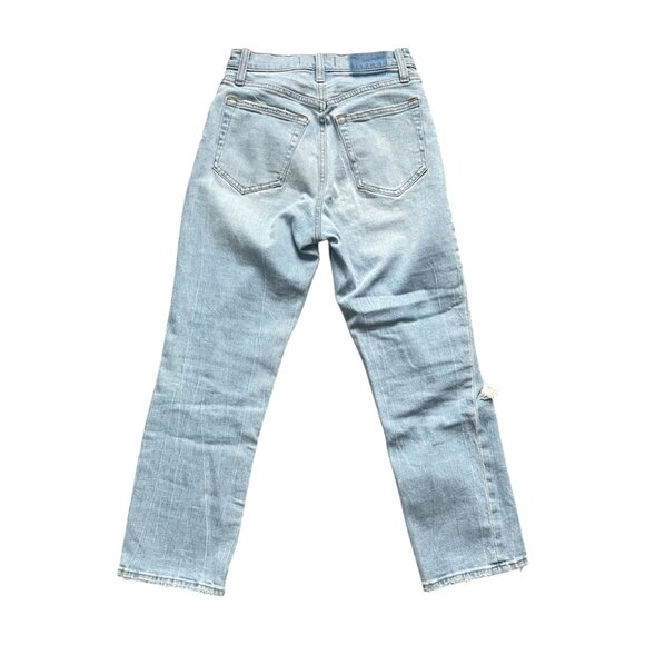 Abercrombie & Fitch Curve Love High Rise Ankle Straight Denim Jeans Sz 00 - Picture 3 of 7